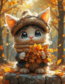 Красивые котики, рисунки, нейросеть 2