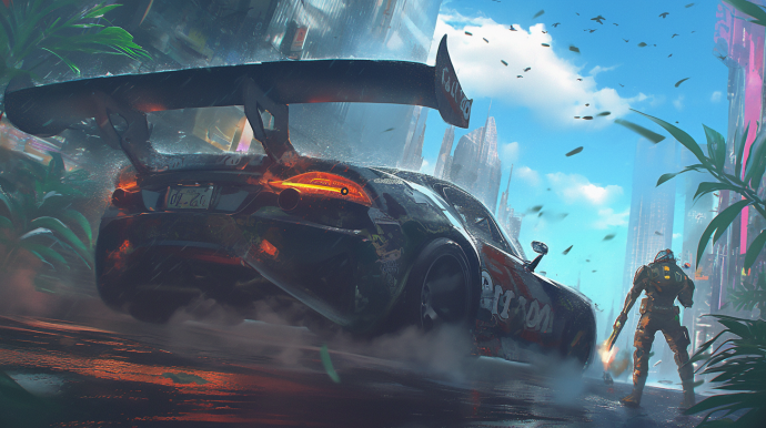 Нейро арт, nfs серия гонок