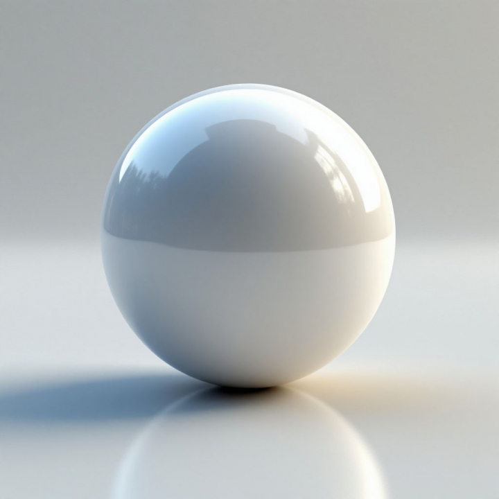 Белый шар, 3D графика 5