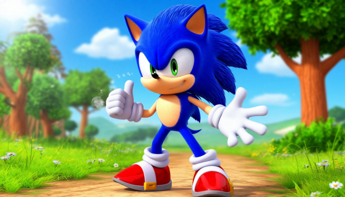 Нейросеть. Шедеврум. Соник. Sonic. Игровой персонаж.