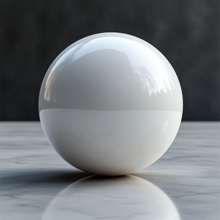 Белый шар, 3D графика 4