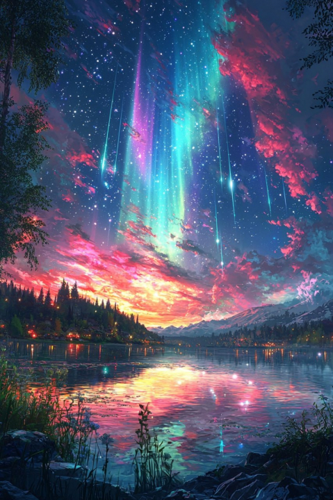 Красота. Нейро арты. Северное сияние. 4