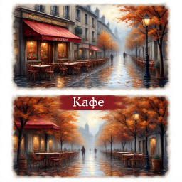 Кафе, нейросеть, текст