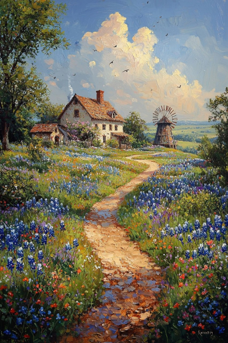 Дом, домик, нейросеть, арт, красота, природа