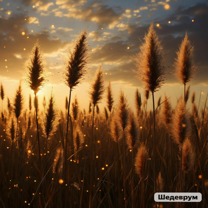 Фотореализм, колоска в поле, поле, осень