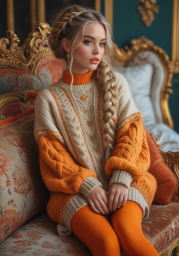 Девушка в кофточке, рисунок