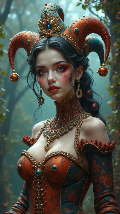 Нейросеть арты: девушки с рогами, рожками 3
