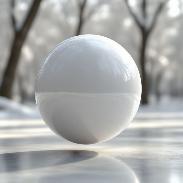 Белый шар, 3D графика 6
