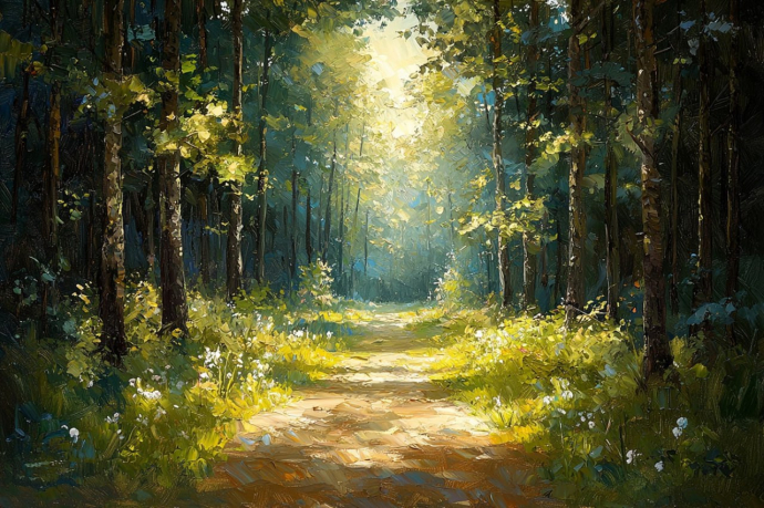 Нейросеть, лесок, картина